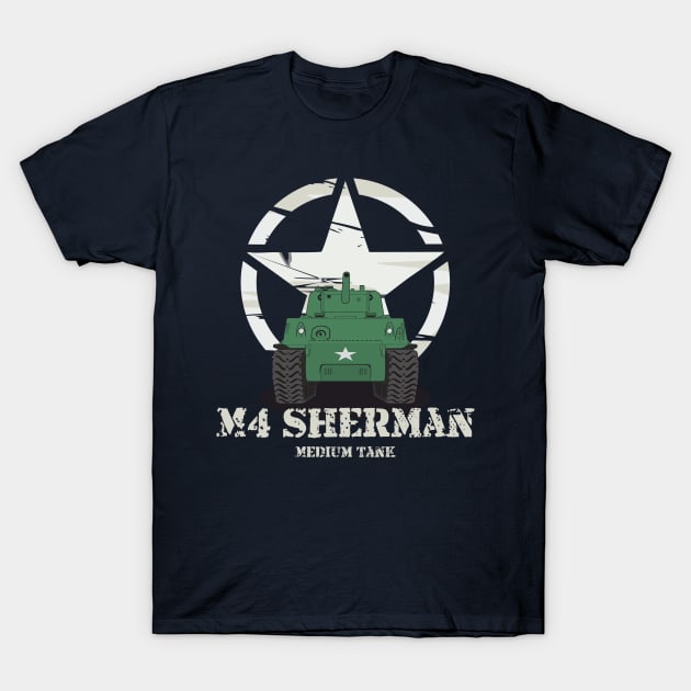 M4 Sherman Medium Tank T-Shirt by FAawRay